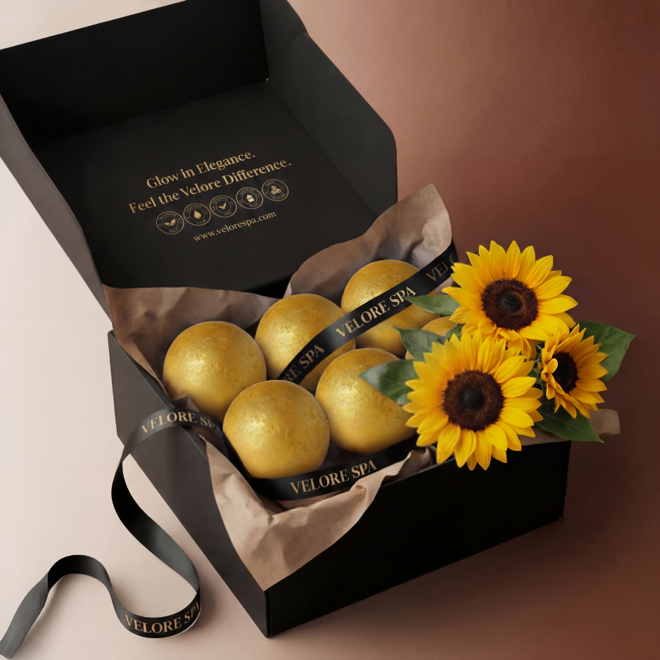 Velore Gold Bath Bombs, made in Europe
